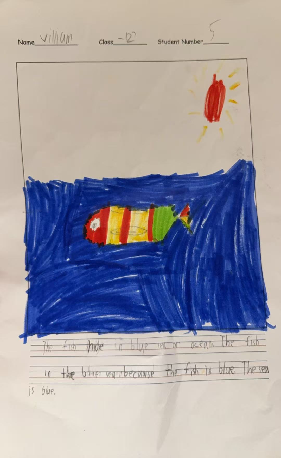 Fish in Blue Sea